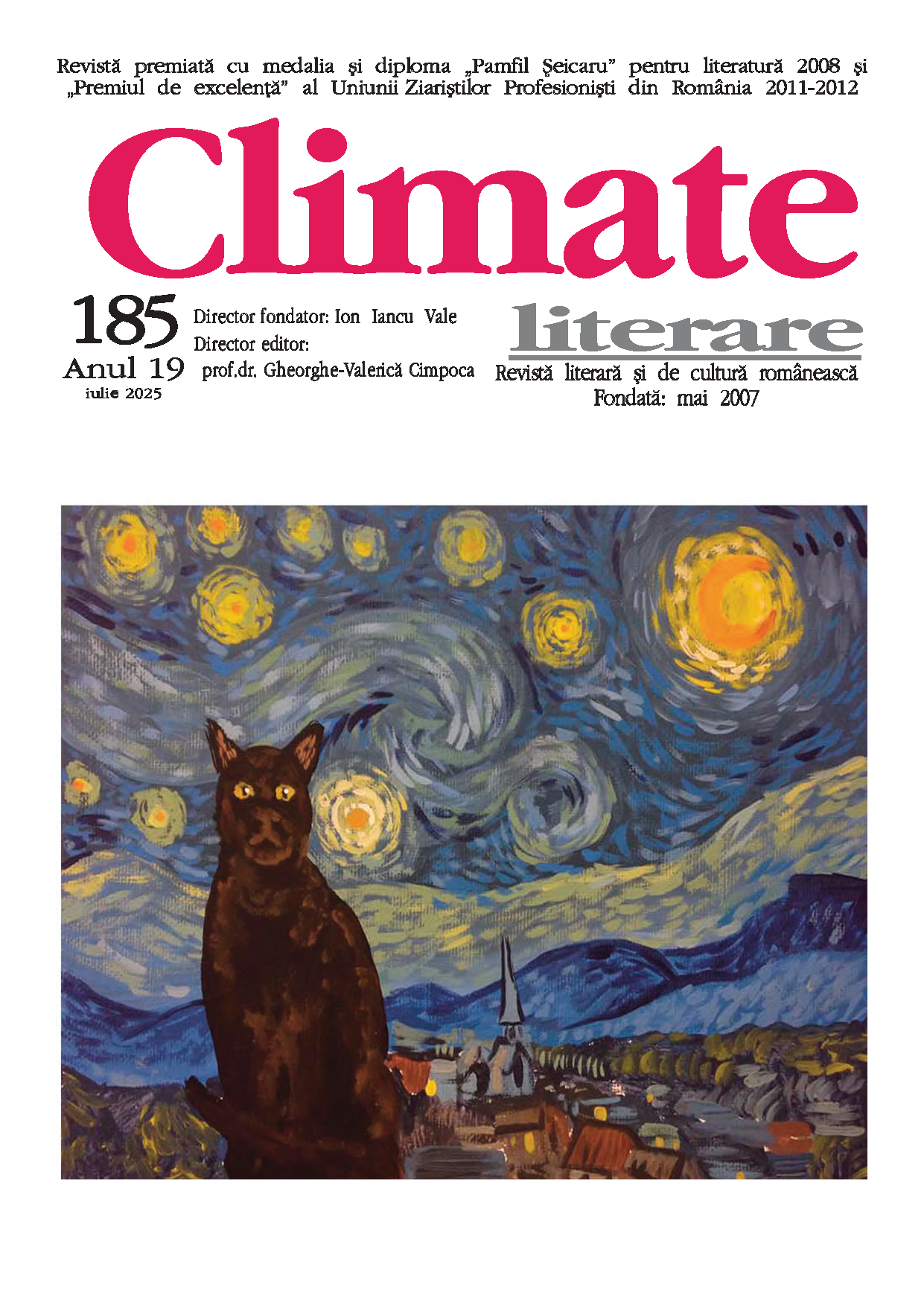 Citeste cea mai recenta aparitie a revistei CLIMATE LITERARE